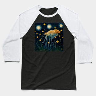 VAN GOGH JELLYFISH Baseball T-Shirt